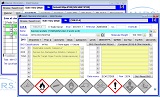 SARA software module sample screen:  Regulated Chemical database